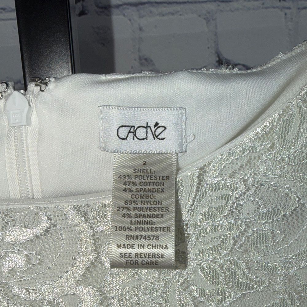 Cache Ivory Lace Mini Dress - Picture 4 of 6